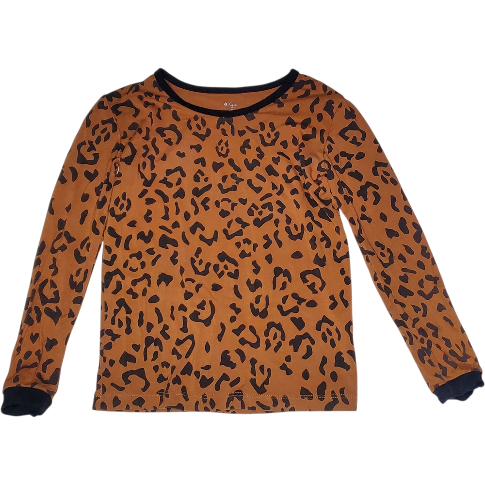 Kyte Baby Pajama Top Long-sleeve Tan|Black Toddler Girls 4T